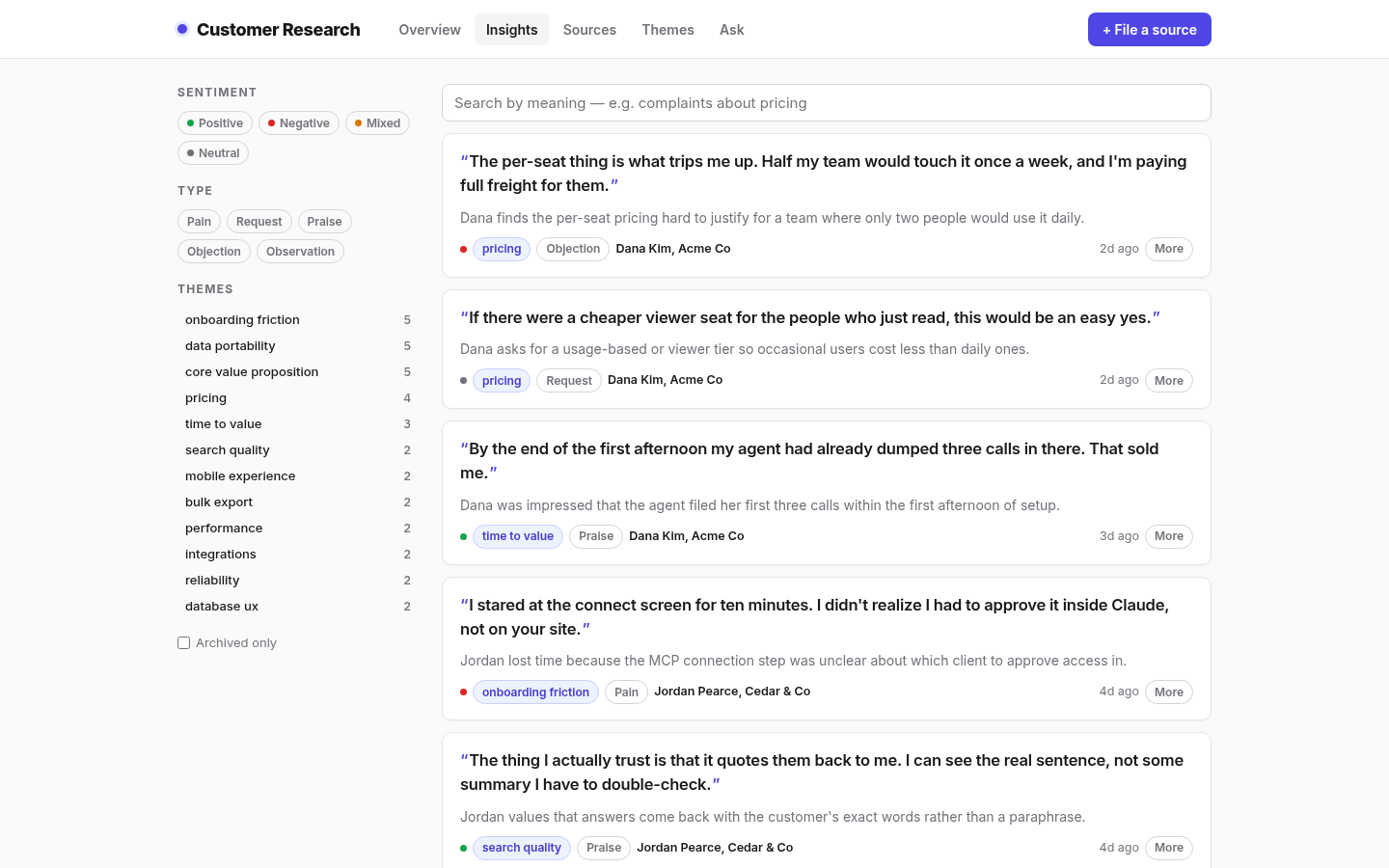 Customer Research