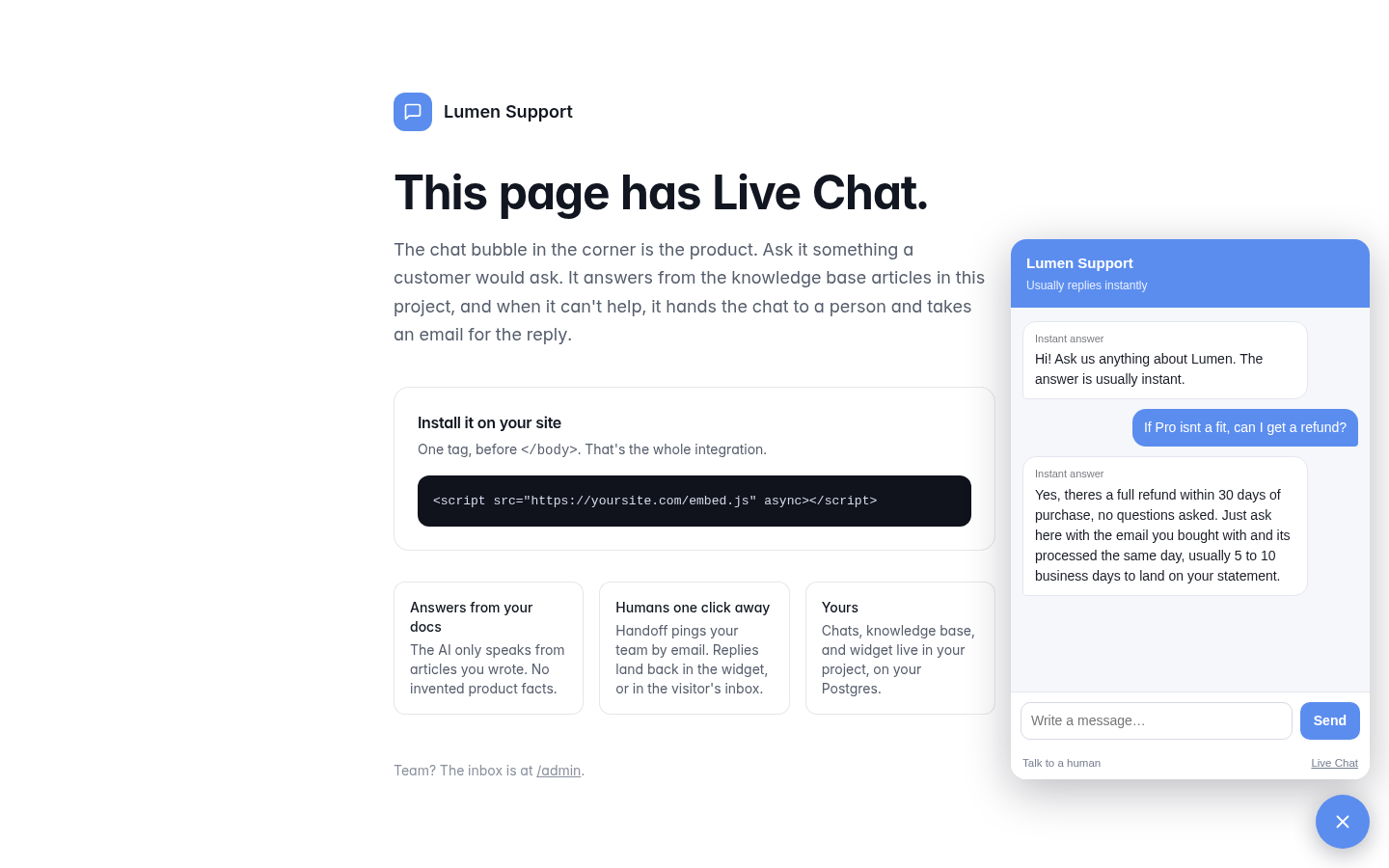 Live Chat