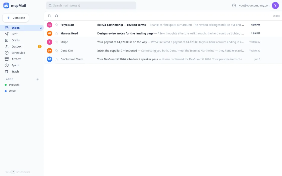 An inbox