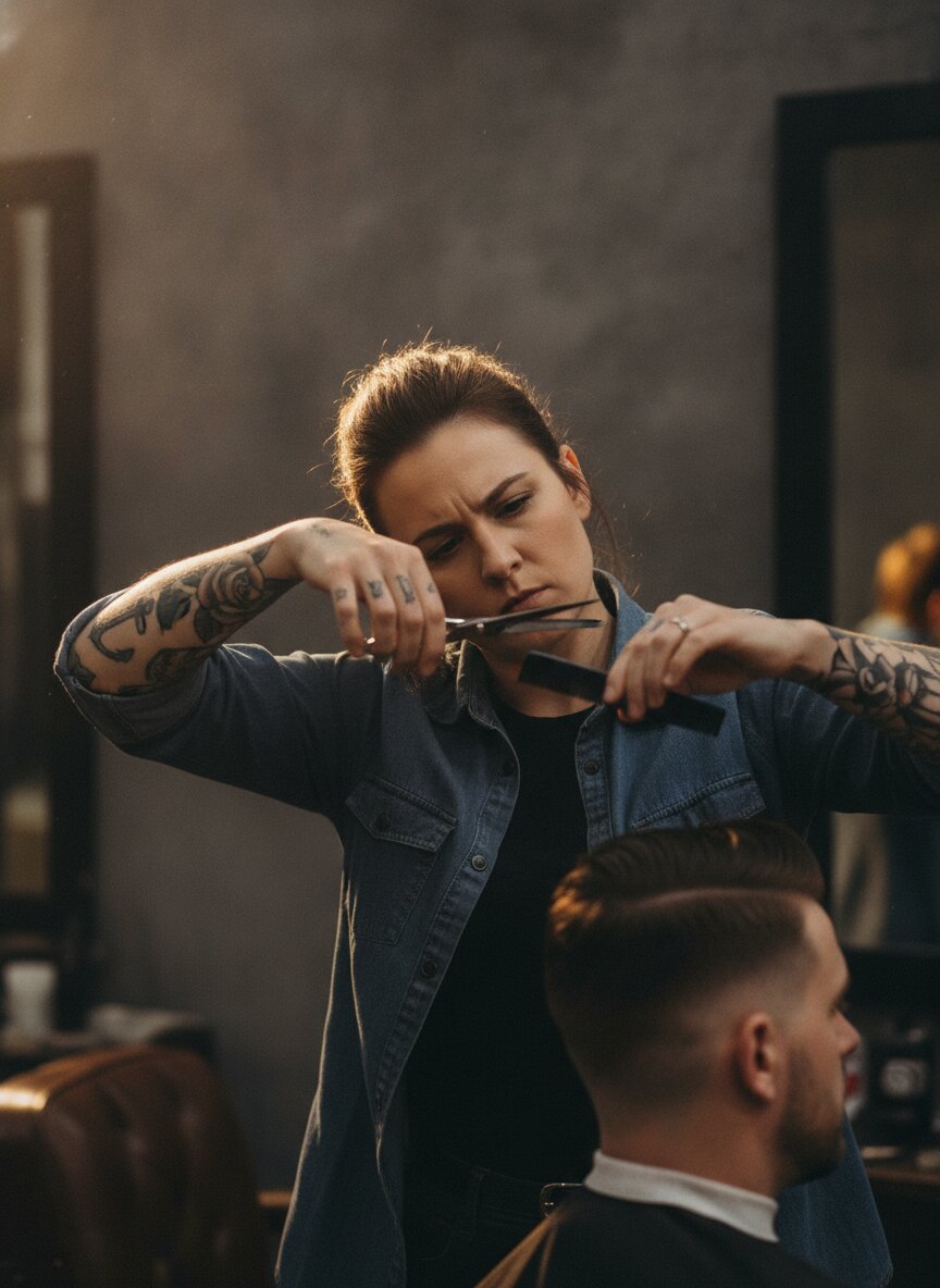Elena mid scissor cut