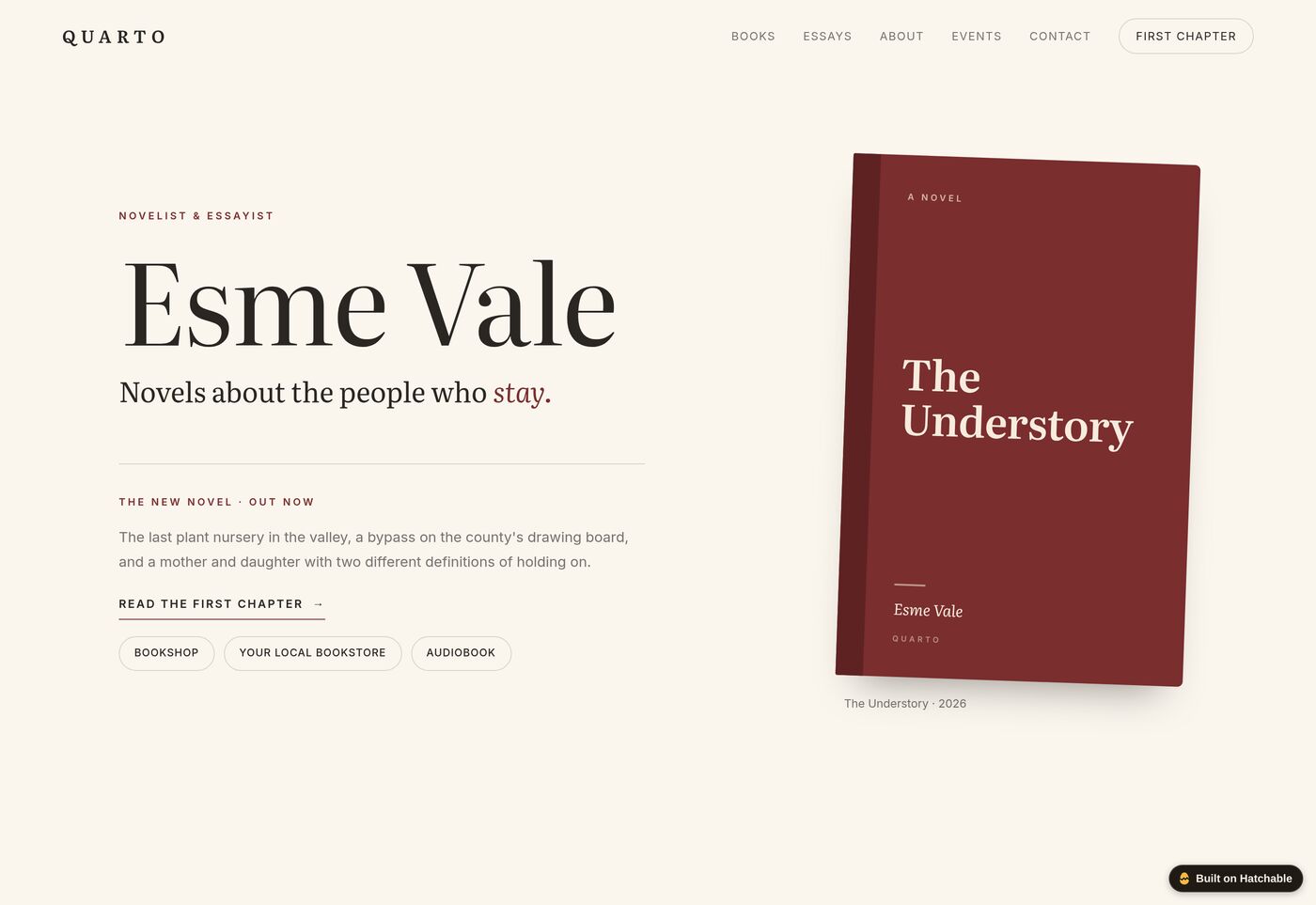 Quarto — author website template preview