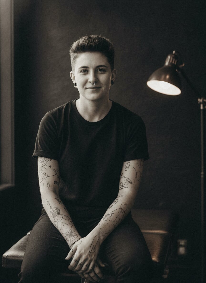 Noa Brandt, fine-line artist at Sable