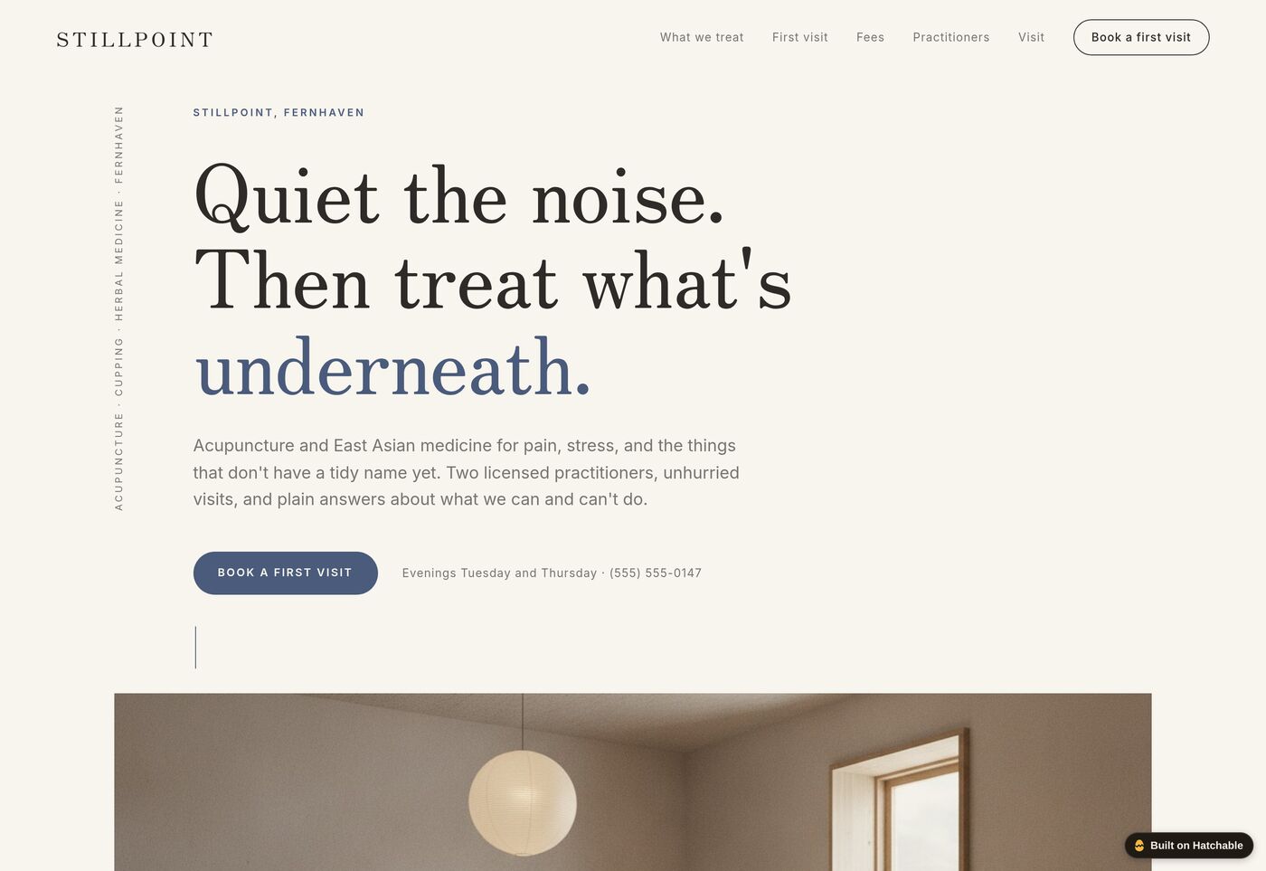 Stillpoint — acupuncture clinic website template preview