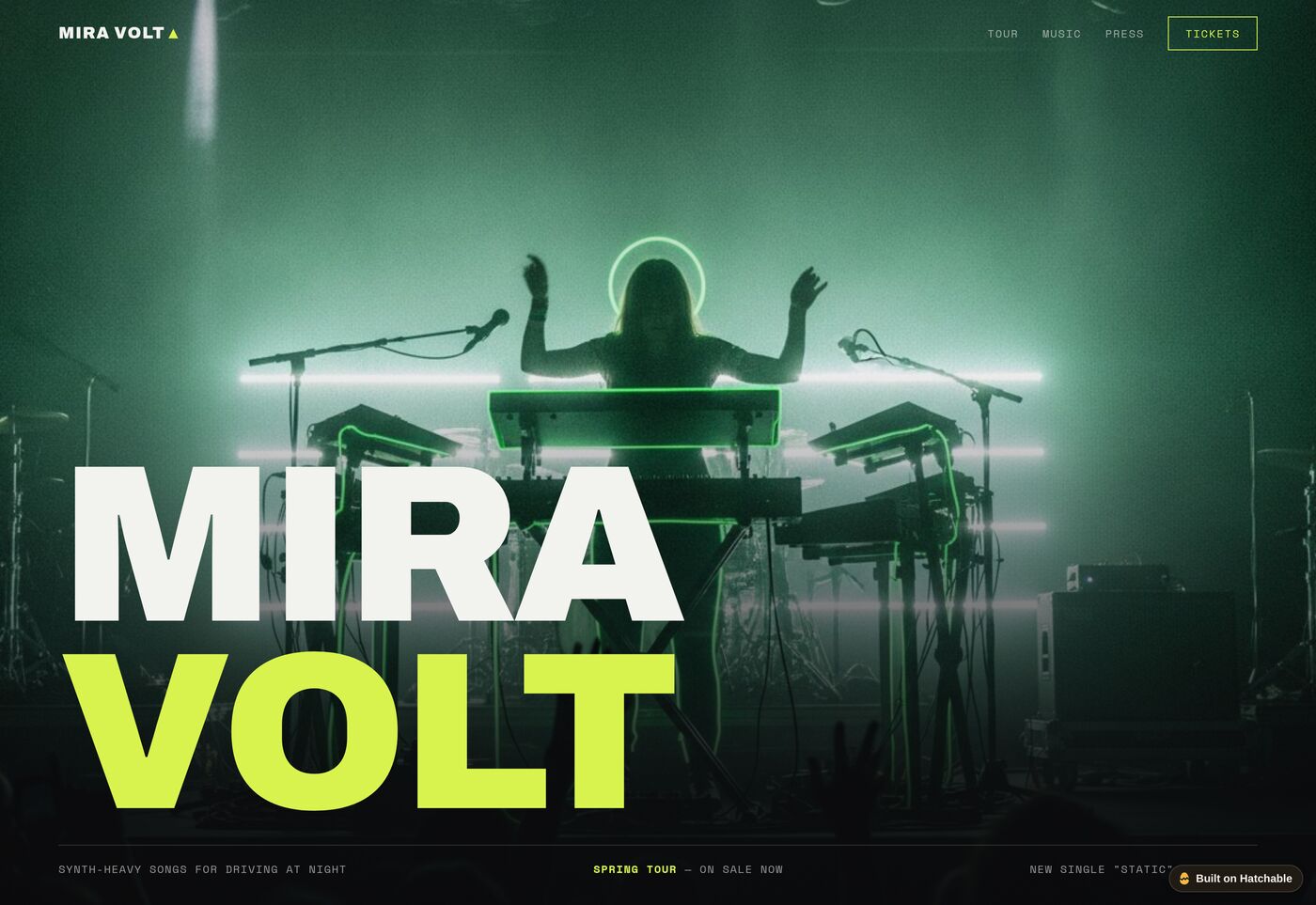 Vox — musician website template preview