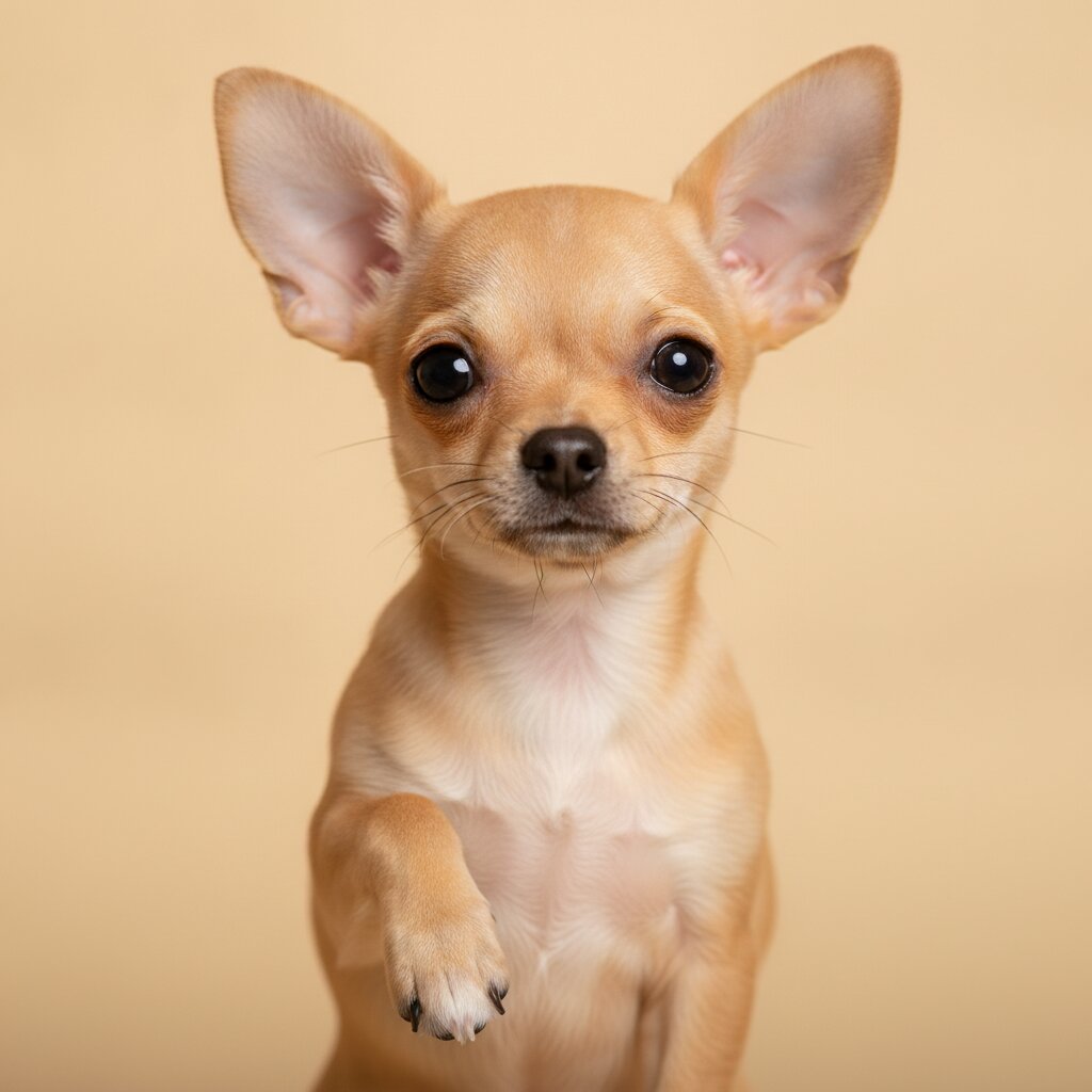 Pepita the chihuahua after her nail trim